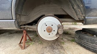 Volvo V70850 Rear pads and disc removal and fitting [upl. by Micheil]