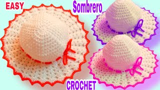 Sombrero para PLAYA paso a paso CROCHET rápido [upl. by Lexy]