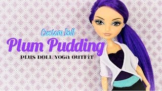 Custom Doll Strawberry Shortcake Plum Pudding  plus Doll Yoga Outfit  Doll Crafts [upl. by Pilif146]