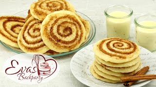 CinnamonRollPancakes  Pancake mit ZimtSwirl und VanilleSoße  Frühstück  Backen evasbackparty [upl. by Sibyls612]