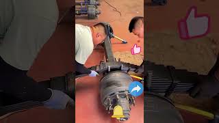 Truck Axle Installation Process [upl. by Pawsner]