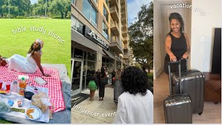 My Life in Houston Vlog Opening up 1st Event as Influencer Bible Study Picnic  Vacay Prep  MORE [upl. by Agle129]