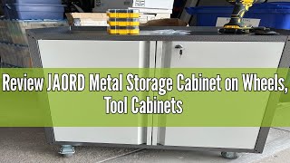 Review JAORD Metal Storage Cabinet on Wheels Tool Cabinets for Garage Garage Rolling Cabinet Roli [upl. by Lucey]