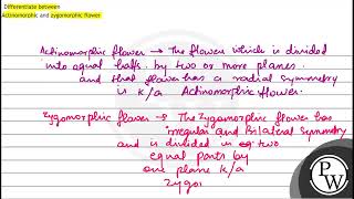 Differentiate between Actinomorphic and zygomorphic flower [upl. by Normi]