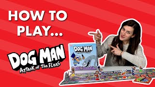 LEARN HOW TO PLAY Dog Man Attack of the Fleas Board Game from University Games  UG STUDIOS [upl. by Nahtam]