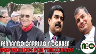 Rafael Correa y Fernando Carrillo abucheados por los venezolanos 🤬 [upl. by Llered]