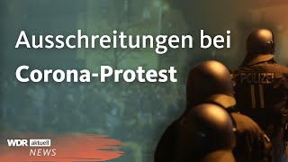 CoronaProtest Gewalt bei Demos gegen CoronaMaßnahmen  WDR Aktuelle Stunde [upl. by Ping]