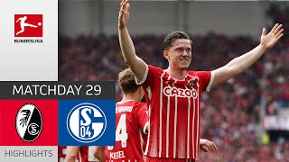 40 Freiburg Stay on the Road to UCL  SC Freiburg  Schalke 40  Highlights  MD 29 – Bundesliga [upl. by Essirehc]