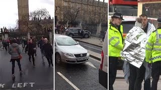 How the Westminster terror attack unfolded on video [upl. by Ellatnahc840]