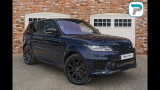 201919 RANGE ROVER SPORT 30 SDV6 HSE DYNAMIC IN LOIRE BLUE METALLIC WITH ECLIPSE LEATHER INTERIOR [upl. by Hsirt]