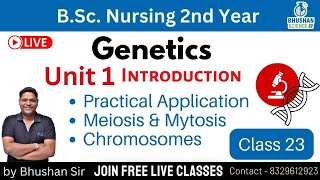 Class 23  Pathology and Genetics  BSc Nursing 2nd Year  Bhushan Science Online Classes [upl. by Charlot778]