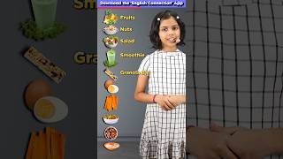 10 Healthy Snacks 🥗 in English Good Habits for Kids English Words Adi Connection shorts [upl. by Mahoney]