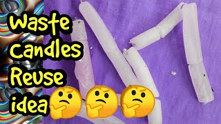 Waste candles Reuse idea how to make candle Craft [upl. by Novart]