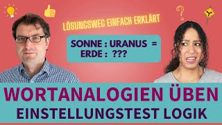 Wortanalogien üben  Einstellungstest Logisches Denken trainieren einstellungstest logik lernen [upl. by Jer]