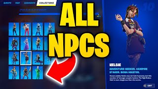 All 15 NPC  Character Locations in Fortnite Chapter 4 Season 1 [upl. by Ahseenal376]