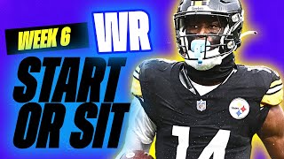 🔥 WEEK 6 WR MUST StartSit Picks 🚀  2024 Fantasy Football Advice [upl. by Zoha757]