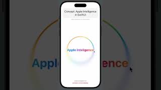 Concept Apple Intelligence in SwiftUI [upl. by Inod]