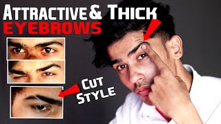 Get Thick Shaped and Attractive Eyebrows  Eyebrow Cut Style [upl. by Coit]