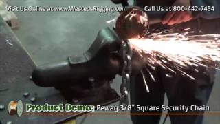 Cutting Pewag 38quot Square Security Chain with Angle Grinder [upl. by Nickelsen328]