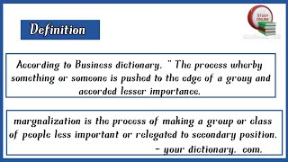 marginalization  characteristics of marginalization definition of marginalization bed notes [upl. by Parnas]