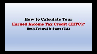 How to Calculate Your Earned Income Tax Credit EITC [upl. by Ardnosac]