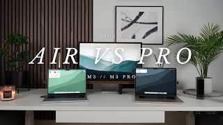 15” M3 MacBook Air vs 14” M3 Pro MacBook Pro  Which one in 2024 [upl. by Hiro842]