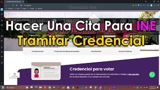 Como hacer una cita por internet INE para sacar mi credencial nuevo o reposición si lo perdí [upl. by Rheingold]