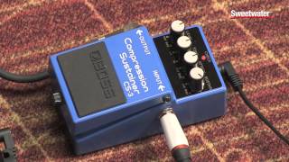 BOSS CS3 Compression Sustainer Pedal Review by Sweetwater [upl. by Newbill865]