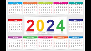 2024 Calendar Free Download  123FreeVectors [upl. by Sekyere]