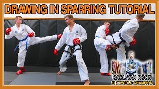 Taekwondo Sparring  How to Draw an Opponent  Van Roon Tutorial [upl. by Neitsabes539]