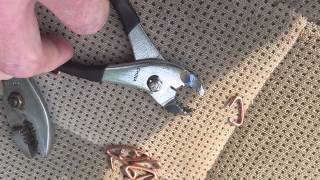 Modified pliers to be Hog Ring Pliers for seats [upl. by Leclair]