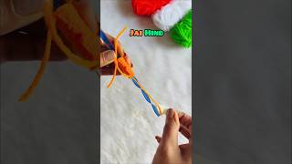 DIY Tricolor Hairclip 🇮🇳 crafteraditi shorts youtubepartner republicday diy CrafterAditi [upl. by Arytahs]