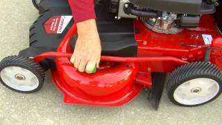 TroyBilt 28 In Wide Cut SelfPropelled Gas Lawn Mower at Do it Best® [upl. by Nayrbo]