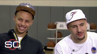 Steph Curry Klay Thompson react to their first title with their dads 2015  SportsCenter [upl. by Beisel]