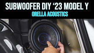 DIY Install of THE BEST plug and play subwoofer for the Tesla 2023 Model Y by Orella Acoustics [upl. by Trinette]