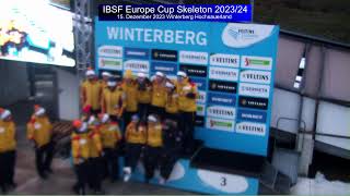 Winterberg IBSF Europe Cup Skeleton 202324 [upl. by Aivatnuahs]