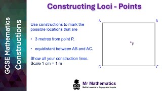 Constructing Loci Finding Points  Mr Mathematicscom [upl. by Ednargel]