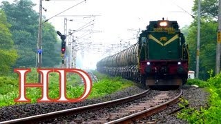 CHUGGING ALCO ANDAL WDG3A RUSHING TOWARDS BHOPAL WITH BTPN PETROLEUM TANKERS IN TOW [upl. by Aicnatsnoc56]