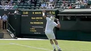 Sam Groth serve in slow motion [upl. by Barbaraanne]