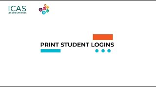 ICAS Assessments product tutorial  print student logins [upl. by Ursola977]