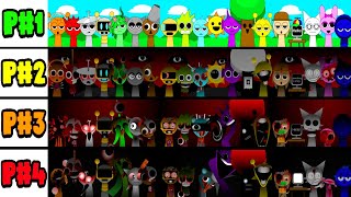 Incredibox Sprunki All Character Together  New Mod  PHASE 1 VS PHASE 2 VS PHASE 3 VS PHASE 4 [upl. by Ardnoet]