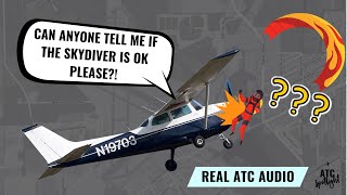 Skydiver Hit By Cessna Aircraft ATC Audio Captures Pilots Confusion at DeLand Airport [upl. by Ekaterina]