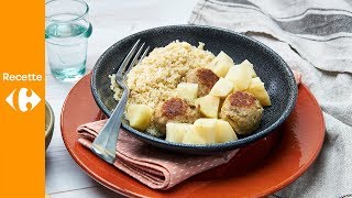 Ragoût aux boulettes célerirave pommes et couscous [upl. by Anelah]