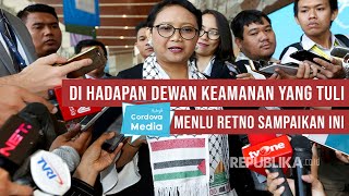 Di Hadapan Dewan Keamanan yang Tuli Menlu Retno Sampaikan ini quotJadilah Lebih Manusiawiquot [upl. by Nahgam322]