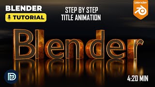 Blender Tutorial Simple 3D Text Animation in Blender 42 [upl. by Jerrol]