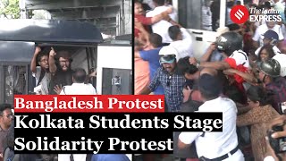 Kolkata Students Detained Amid Solidarity Protest for Bangladesh AntiQuota Movement [upl. by Serilda]