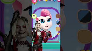 Harley Quinn Makeover by My Talking Angela 2  shorts mytalkingangela2 [upl. by Mignon]