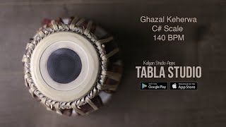 Ghazal Keherwa Tabla Loop  C Scale 140BPM  Tabla Studio [upl. by Rushing]