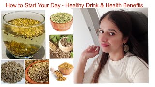 Morning Detox Drink  Jeera Saunf Ajwain Methe and Dhaniya Drink amp its Health Benefits [upl. by Tollmann203]