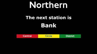 London Underground Northern Line TfL announcements Celia Drummond High BarnetMorden via Bank [upl. by Ronel]